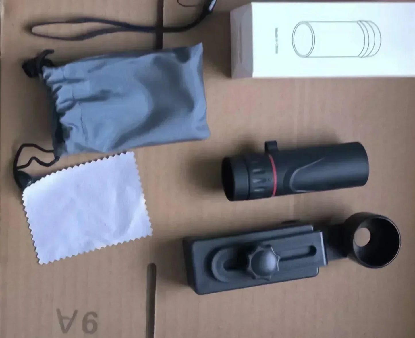 Mini Telescópio Monocular HD 2000x25 com Suporte para Celular – Portátil para Acampamento, Caça e Observação de Aves