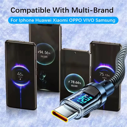 Cabo USB-C de alta potência com display indicador