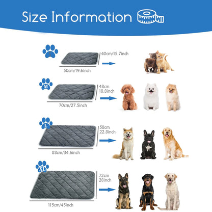 Tapete Térmico Autoaquecido para Pets – Lavável, Antiderrapante e Extra Quente para Cães e Gatos de Pequeno e Médio Porte