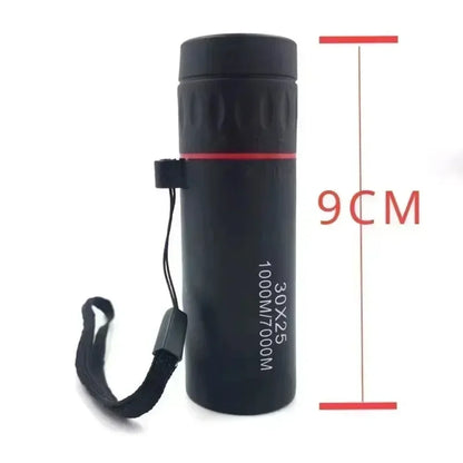 Mini Telescópio Monocular HD 2000x25 com Suporte para Celular – Portátil para Acampamento, Caça e Observação de Aves