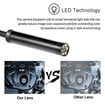 🔍 Câmera Endoscópica Tipo-C 7.0mm IP67 – À Prova d’Água com 6 LEDs Ajustáveis